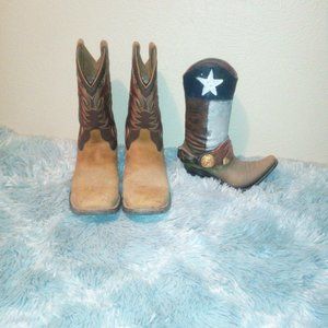 Justin Leather Boots For Kids Size 4D